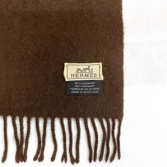 楽天市場】【送料無料】 エルメス マフラー ブラウン 美品