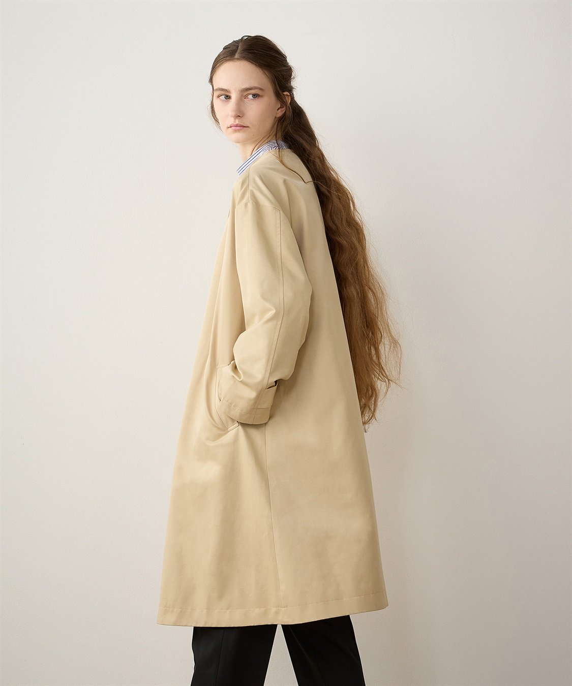 ノーカラーコート LE SOUK HOLIDAY｜クロスプラス公式通販サイト