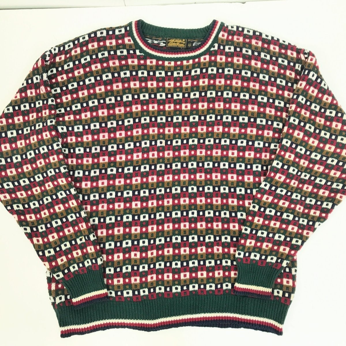 EDDIE BAUER エディーバウアー 90年代 USA製 カラフル ニット マルチ