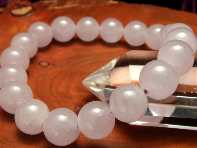 鑑別書付属 過去最高品質 S級 極上 ラベンダー翡翠 ブレスレット 10mm