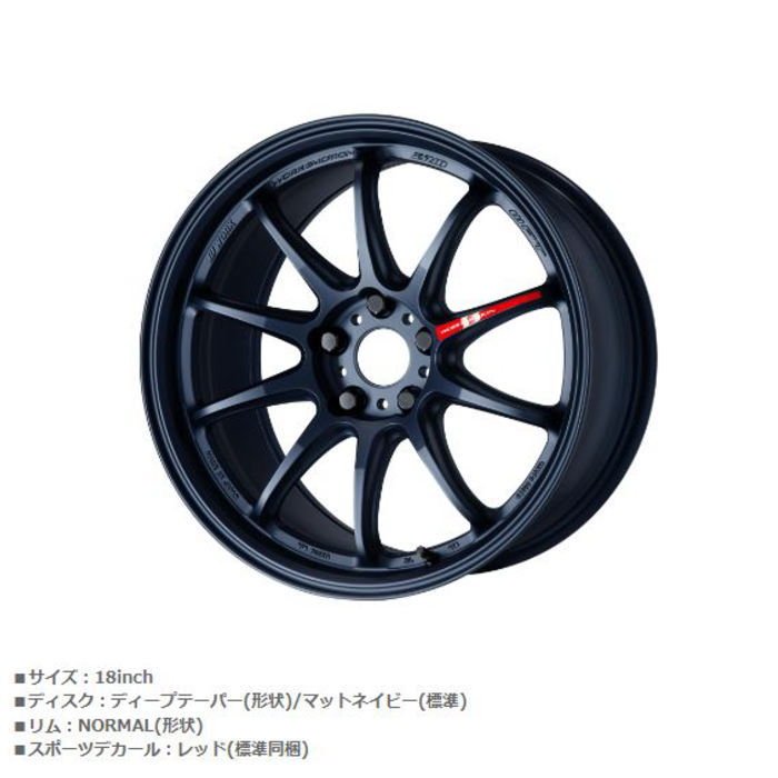 WORK 15インチ 4穴 100 5J WORK EMOTION ZR10 マットネイビー ホイール