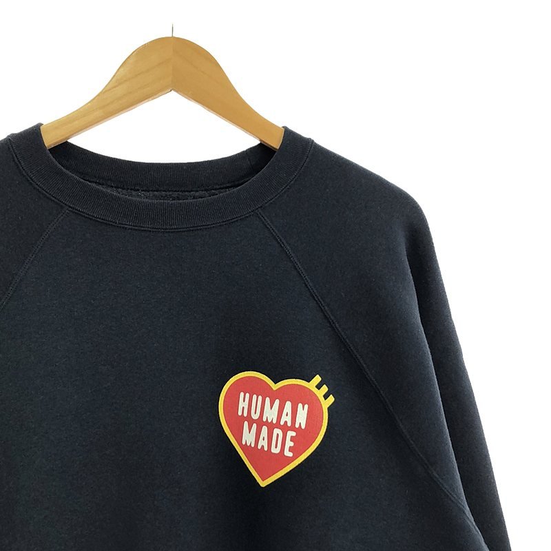 SWEAT SHIRTハートロゴ グラフィックプリント クルーネックスウェット