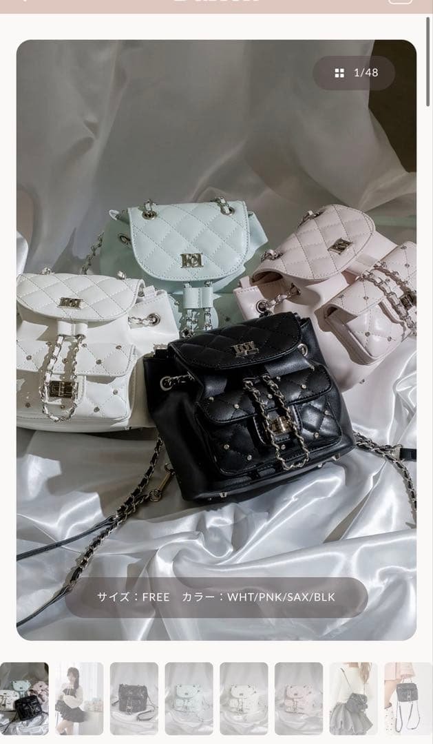 ダーリッチ　キルティングビジューミニリュック　BLK 予約商品】キルティングビジューミニリュック – Darich (ダーリッチ)