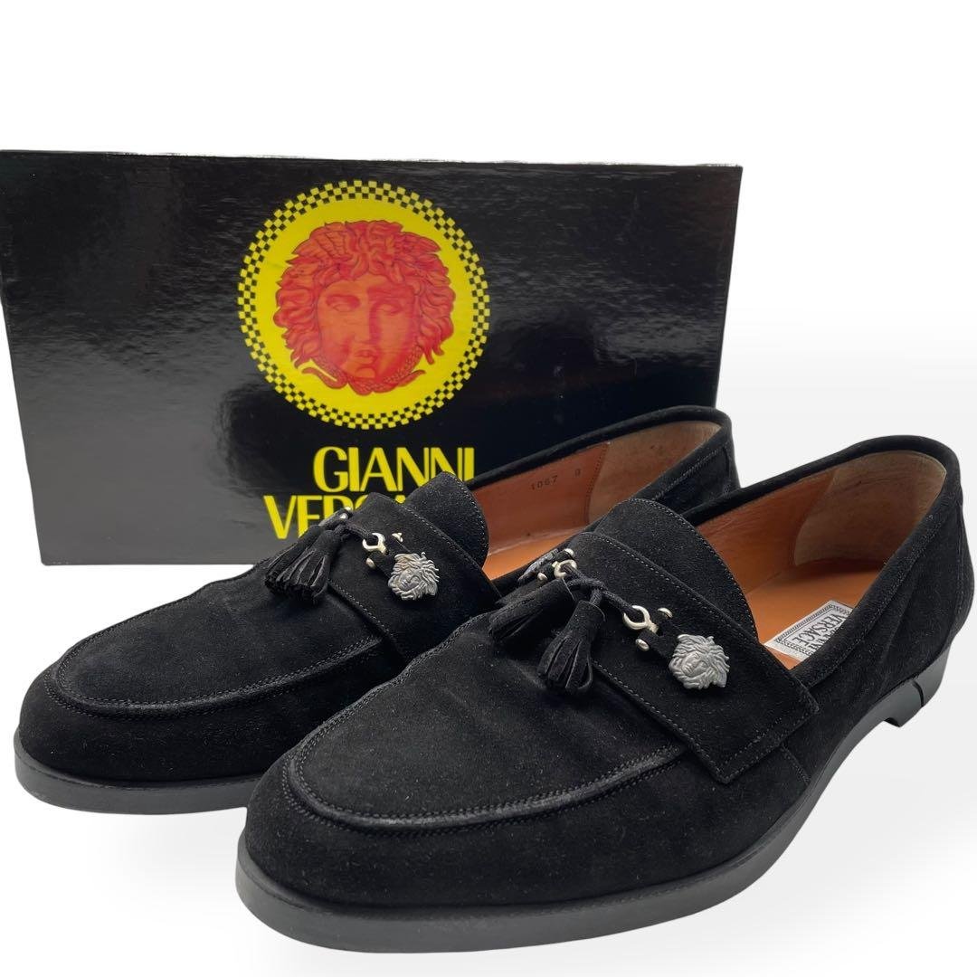 極美品　希少　GIANNI VERSACE　ローファー　スウェード　27.0 メンズ ラグジュアリー ドライバーシューズコレクション