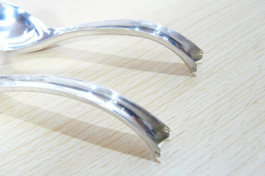 九代 中川浄益 南鐐 網透無地入子匙 銀製 55.7g 本物保証 銀食器