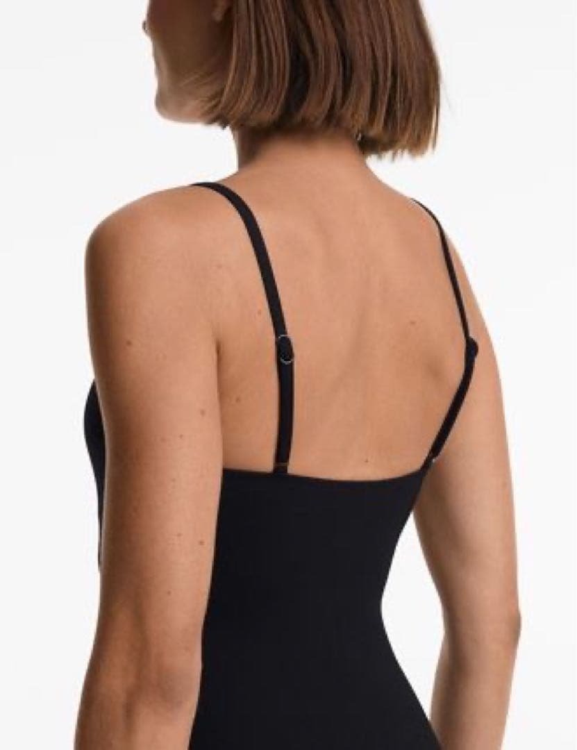 【OYSHO】フロントVカットピケ生地ワンピース水着/Sサイズ